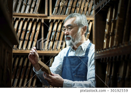 Men in craftwork warehouse 30192559