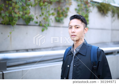 Male casual (People Copy Space Half Filipino Japanese Snap Portrait) 30194971