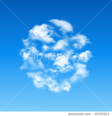 Round shape made of clouds 30195821