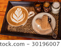 Cup of coffee with beautiful Latte art 30196007