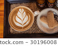 Cup of coffee with beautiful Latte art 30196008