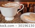 Cup of coffee with beautiful Latte art 30196130