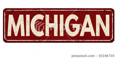 Michigan vintage rusty metal sign 30196739
