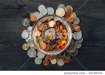 Thai Baht Coins and money background 30198545