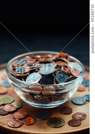 Thai Baht Coins and money background 30198716