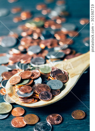 Thai Baht Coins and money background 30198719