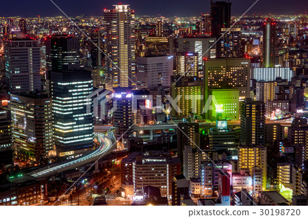 [Osaka Prefecture] Night view of the city 30198720