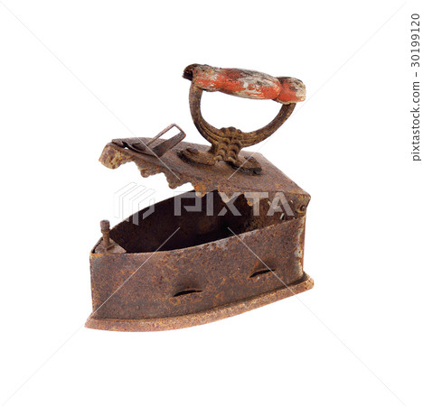 antique iron isolated on white background 30199120