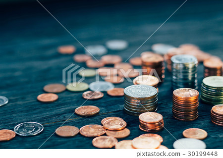Thai Baht Coins and money background 30199448
