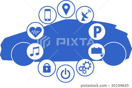 Smart car illustration Smart car illustration 30199685