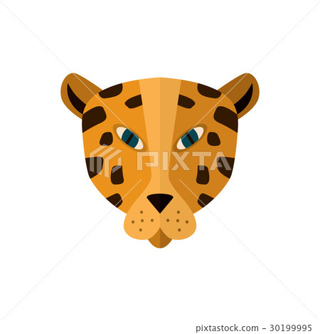 Leopard head icon in flat design Leopard head icon in flat design 30199995