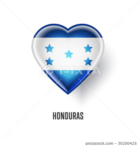 Patriotic heart symbol with Honduras flag 30200428