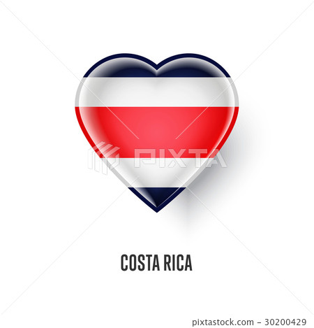 Patriotic heart symbol with Costa Rica flag 30200429