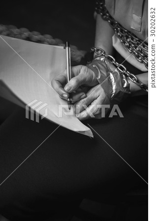 Dangerous kidnapper forcing his hostages signature Dangerous kidnapper forcing his hostages signature 30202632