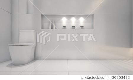 White water closet , 3d rendering - Stock Illustration [30203453] - PIXTA