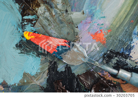 Palette knife with colors 30203705