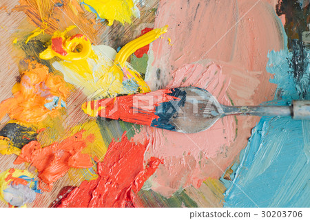Palette knife with colors 30203706