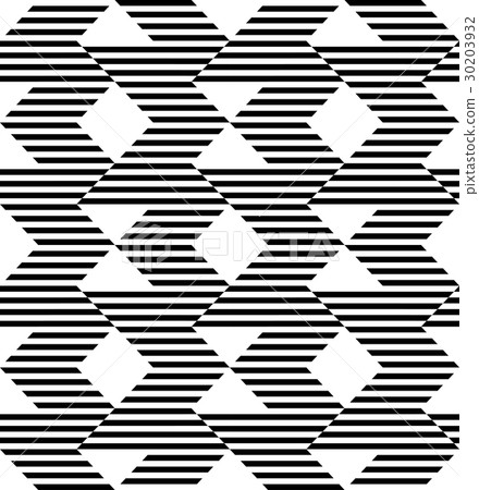 Black and white geometric stripe seamless pattern - Stock Illustration ...
