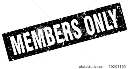 square grunge black members only stamp 30205163