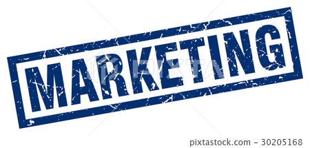 square grunge blue marketing stamp 30205168