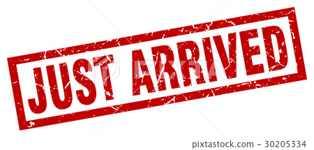 square grunge red just arrived stamp 30205334