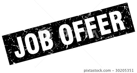 square grunge black job offer stamp - Stock Illustration [30205351] - PIXTA