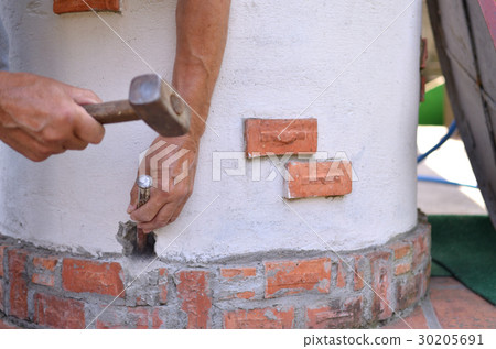 Making a Hole With Chisel Making a Hole With Chisel 30205691