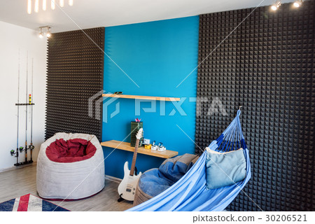 Living room with a hammock in modern style Living room with a hammock in modern style 30206521