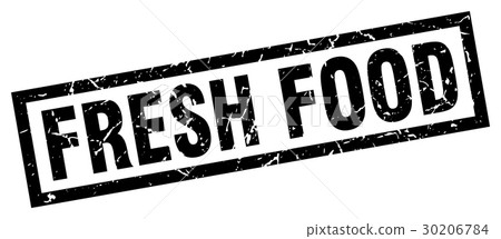 square grunge black fresh food stamp 30206784
