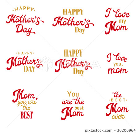 Mothers Day Hand Lettering Calligraphic Mothers Day Hand Lettering Calligraphic 30206964