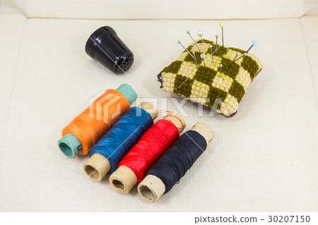 Beautifully laid out accessories for needlework  30207150