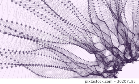 Wireframe polygonal landscape 30207183