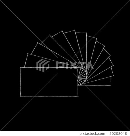 Spiral staircase. Isolated on black background. - Stock Illustration