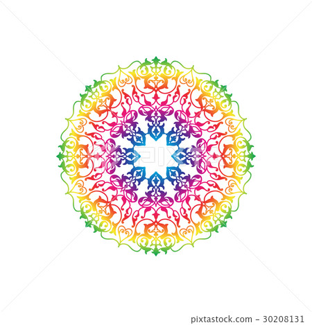 Ornamental round floral pattern. Mandala flower 30208131