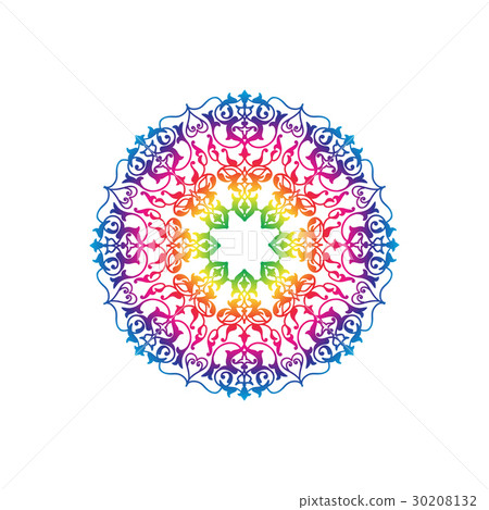 Floral pattern. Mandala oriental flower ornament 30208132
