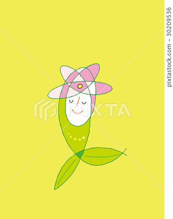 One stroke flower person 7 30209536