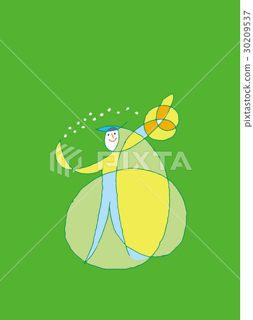 A stroke writing flower person 8 30209537