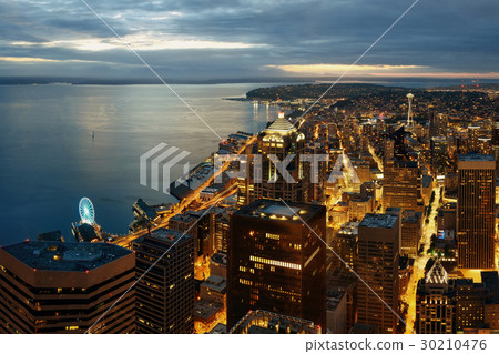 Seattle rooftop panorama Seattle rooftop panorama 30210476