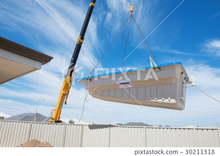 Swimming pool under construction 30211318