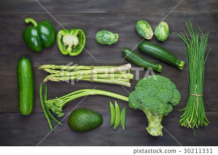 Fresh green organic vegetables 30211331