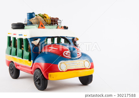 Colorful traditional rural bus from Colombia calle Colorful traditional rural bus from Colombia calle 30217588