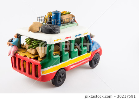 Colorful traditional rural bus from Colombia calle 30217591