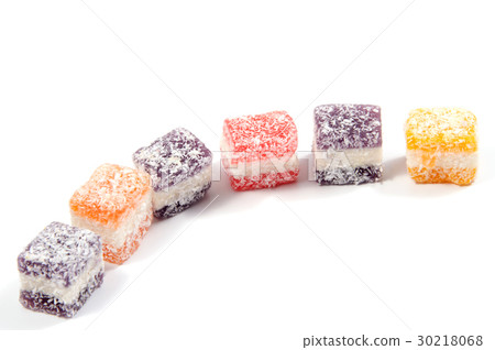 Jelly candies on white background. Jelly candies on white background. 30218068