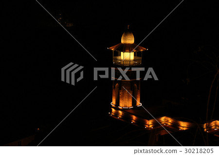 Minaret in view in old Tbilisi at night Minaret in view in old Tbilisi at night 30218205