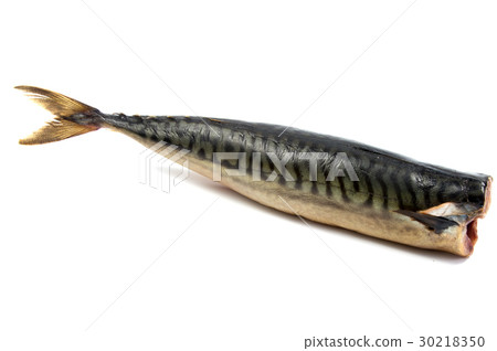 Smoked mackerel isolated on white background 30218350