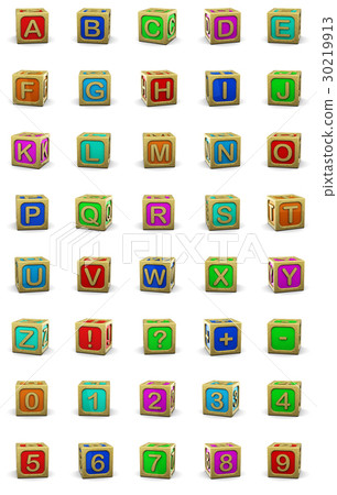 wooden cubes letters 30219913
