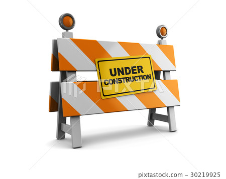 under construction barrier under construction barrier 30219925