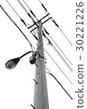 Telegraph pole and transmission line 30221226