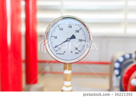 fire water pump pressure gauge installed on pipe 30221391