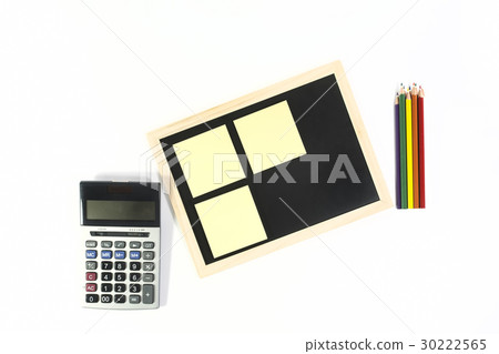 Various office tools on white background 30222565